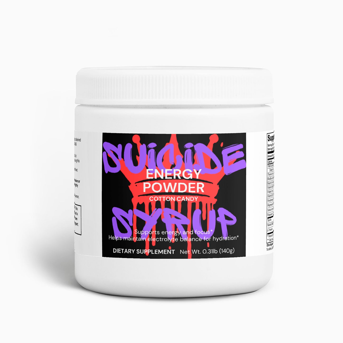 Cotton Candy Suicide Syrup Energy Powder for balanced energy boost