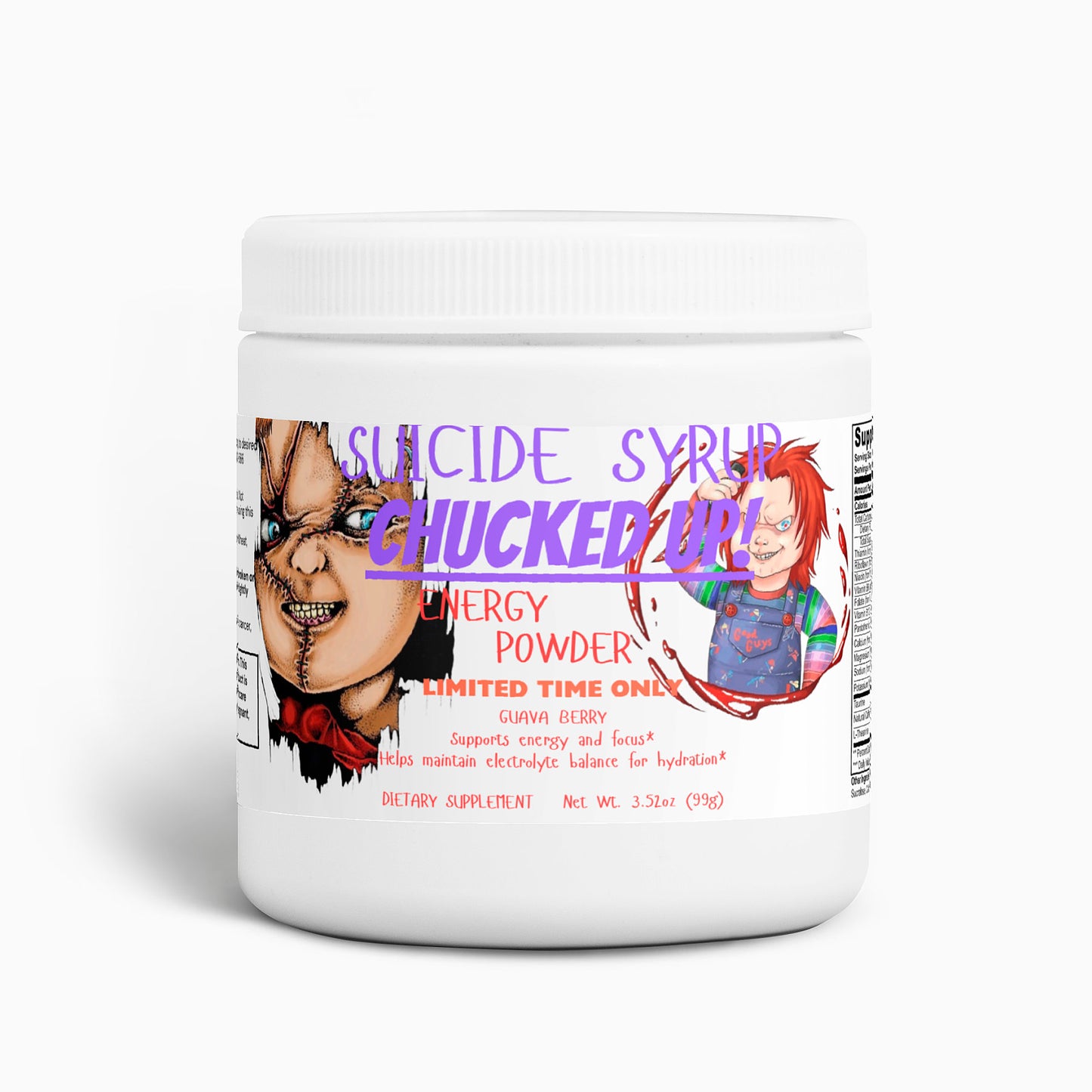 LIMITED EDITION Suicide Syrup "Chucked Up"  Energy Powder (Guava Berry)