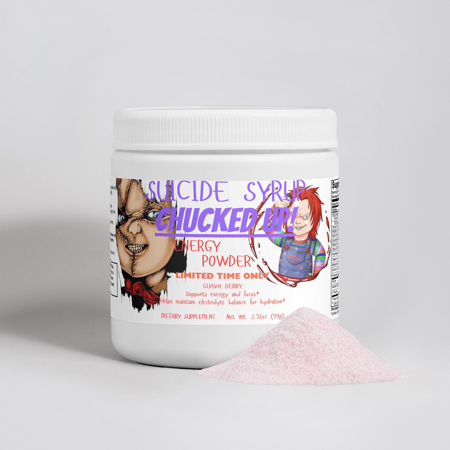 LIMITED EDITION Suicide Syrup "Chucked Up"  Energy Powder (Guava Berry)